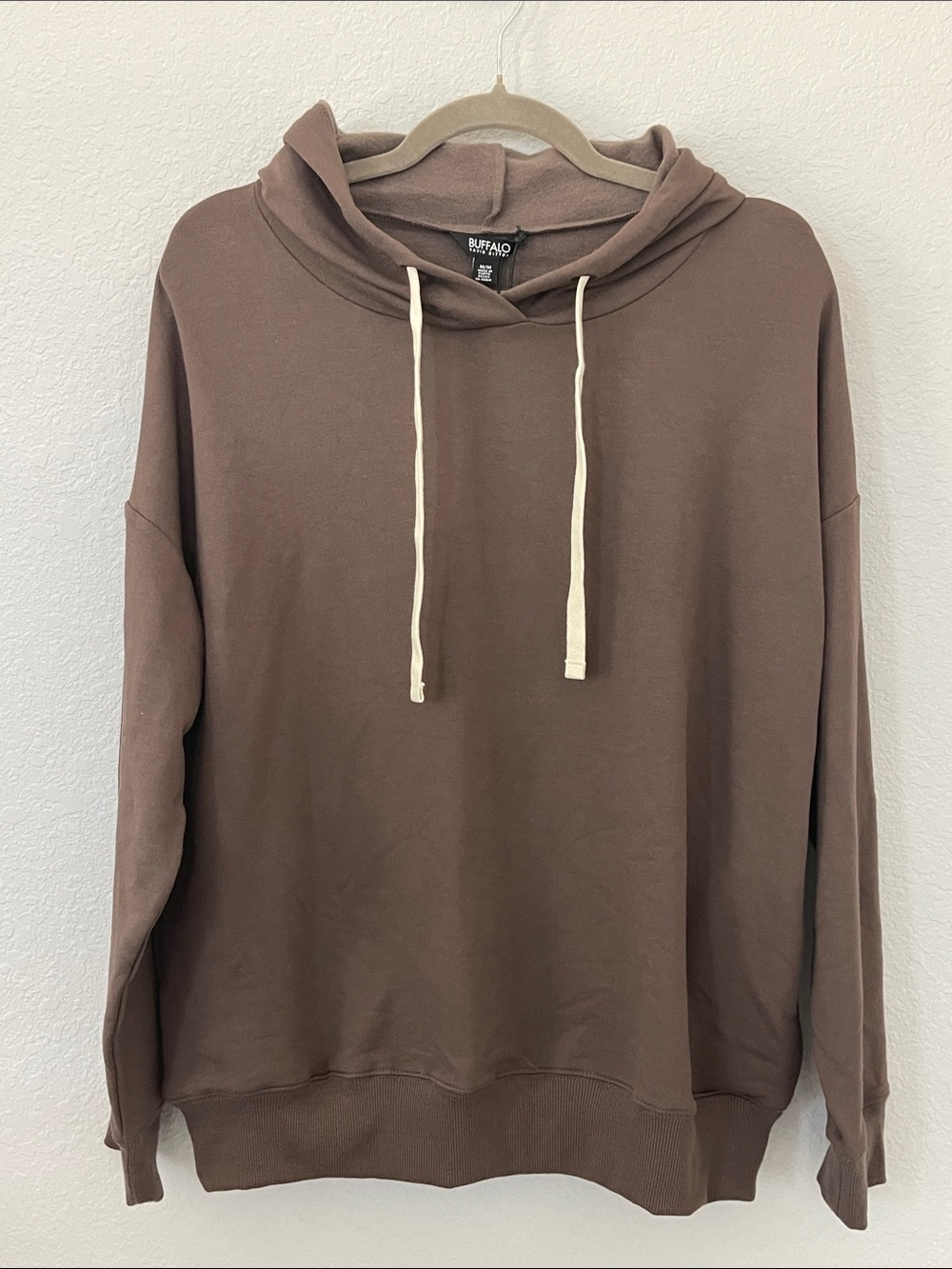 Buffalo David Bitton Women’s M Brown Oversized Pullover Hoodie NWT